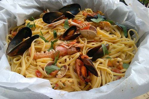 Linguine al cartoccio